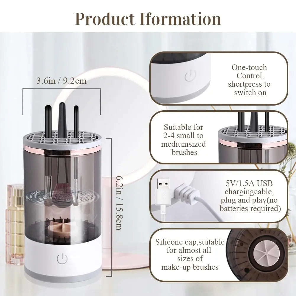 3 in1 Automatic Makeup Brush Cleaner