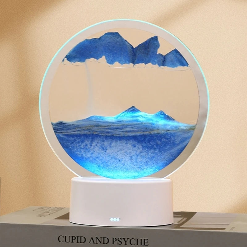 3D Moving Sand Art & Color Changing Lamp