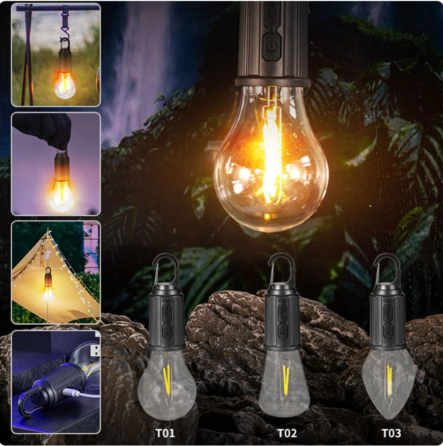 Rechargeable LED Camping Lamp with Hook